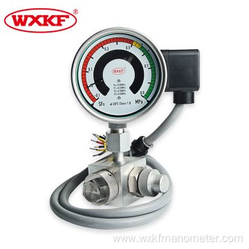 Stainless steel back mounting SF6 density manometer